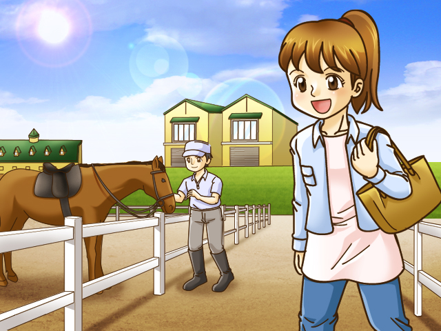 乗馬クラブで入会の手続きをします